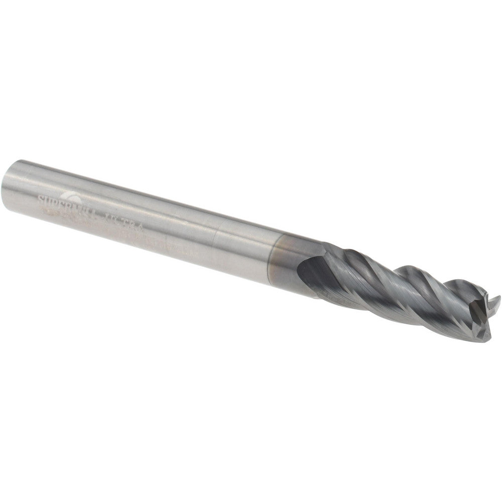 Supermill 5253303 Corner Radius End Mill 1/4" Dia, 3/4" LOC, 0.0150" Radius, 4 Flute, Solid Carbide