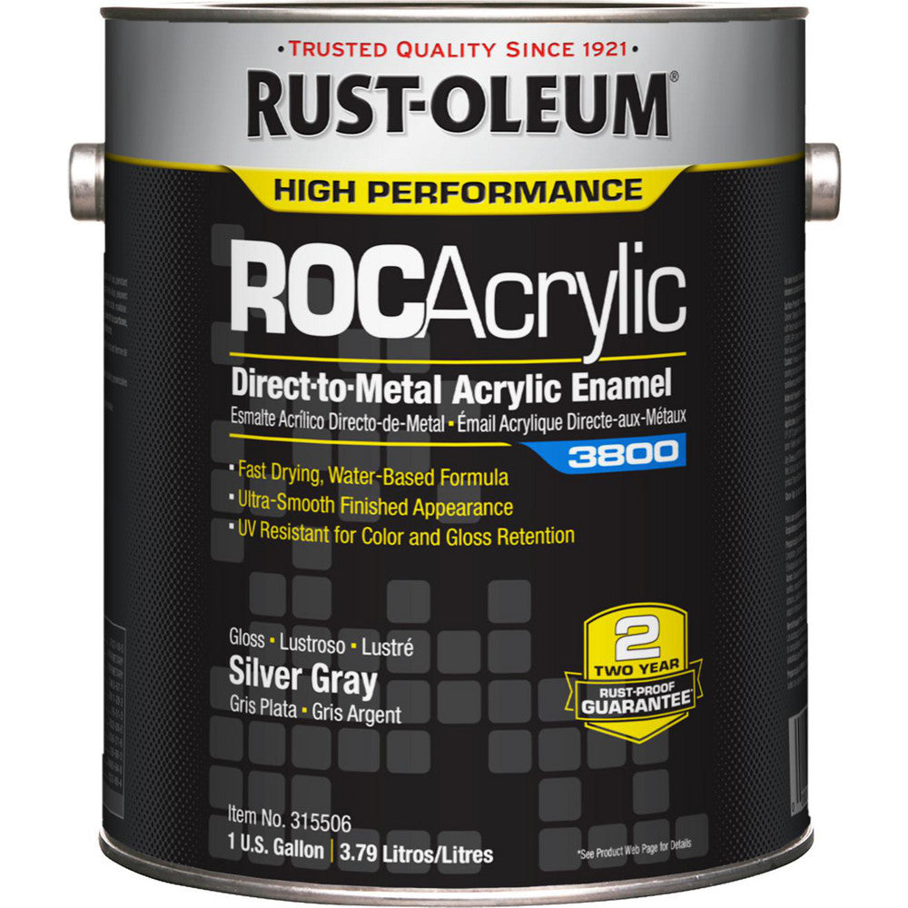 Rust-Oleum 315506 Acrylic Enamel Paint 1 gal, Gloss Finish, Silver Gray