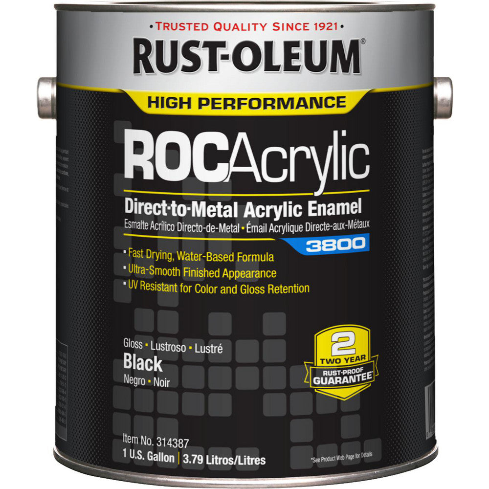 Rust-Oleum 314387 Acrylic Enamel Paint 1 gal, Gloss Finish, Black