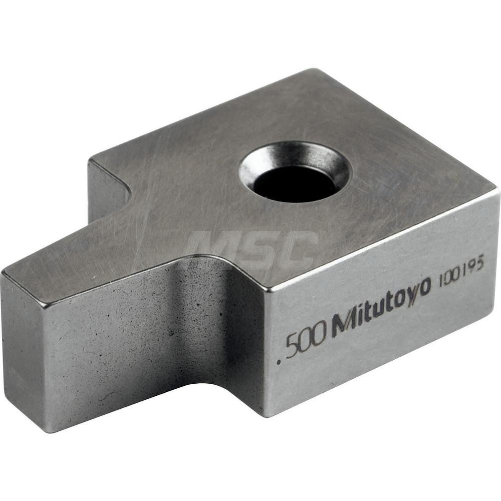 Mitutoyo 619052 Gage Block Accessories Type Plain Jaw  Material Steel  For Use With Square Gage Blocks  Number Of Pieces 1  