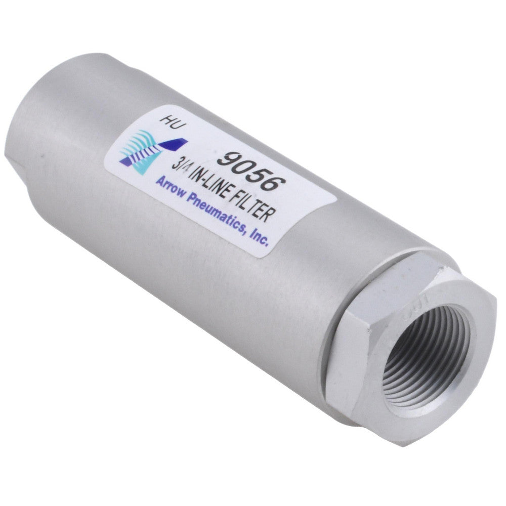 Arrow Pneumatics, Inc. 9056 In-Line Hydraulic Filter Assembly 25 &microm, Aluminum Body, Sintered Bronze Media, 3/4" Thread
