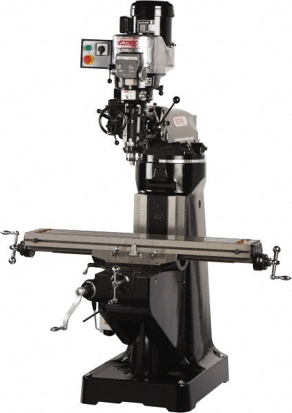 Vectrax F2J 9" x 48" Knee Milling Machine 3 hp, Variable Speed Pulley, 3 Phase