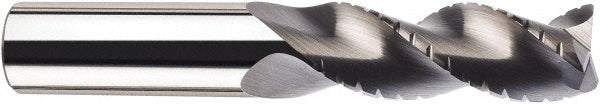 Kyocera SGS Precision Tools 33394 Corner Radius End Mill 1/4" Dia, 1-1/4" LOC, 0.02" Radius, 3 Flutes, Solid Carbide