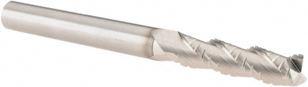 Kyocera SGS Precision Tools 33463 Corner Radius End Mill 3/8" Dia, 1-1/2" LOC, 0.02" Radius, 3 Flutes, Solid Carbide