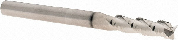 Kyocera SGS Precision Tools 33453 Corner Radius End Mill 1/4" Dia, 1" LOC, 0.02" Radius, 3 Flutes, Solid Carbide
