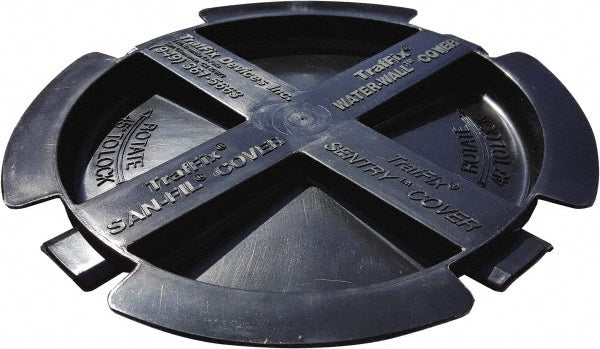VizCon 18009-BLK Pedestrian Barrier Fill Cap Black, Use with 45032-O & 45032-W