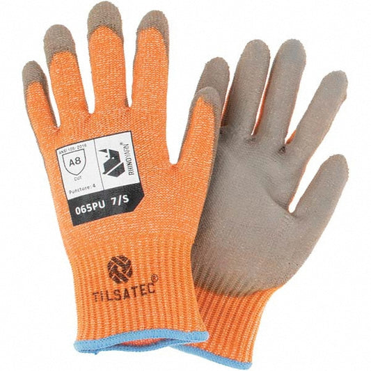 Tilsatec TTP065PU-070 Cut, Puncture & Abrasive-Resistant Gloves Size S, ANSI Cut A8, ANSI Puncture 4, Polyurethane, Polyethylene