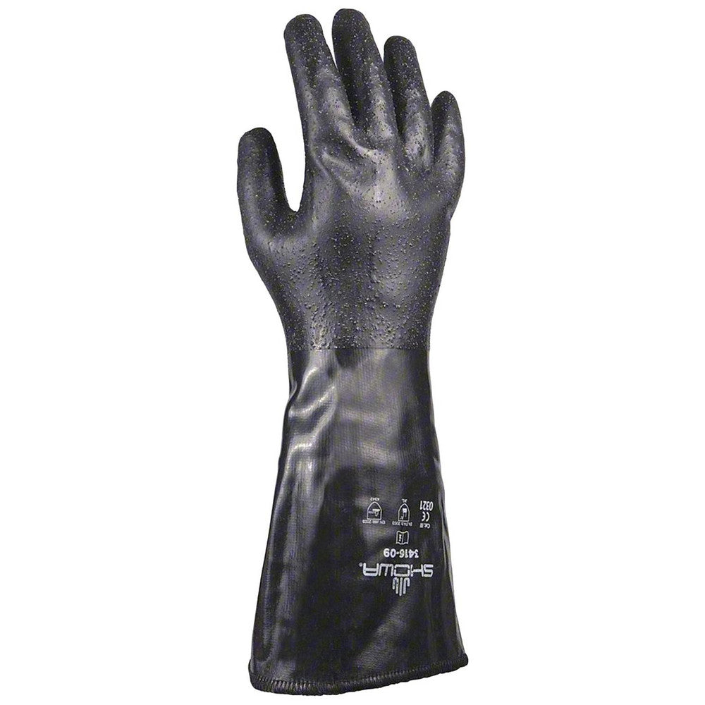 SHOWA 3416-09 Cut & Puncture Resistant Gloves Style Chemical  Coating Material Neoprene  Coating Coverage Full  Glove Type Cut & Abrasion-Resistant  ANSI/ISEA Cut Resistance Level A5  Primary Material Engineered Yarn