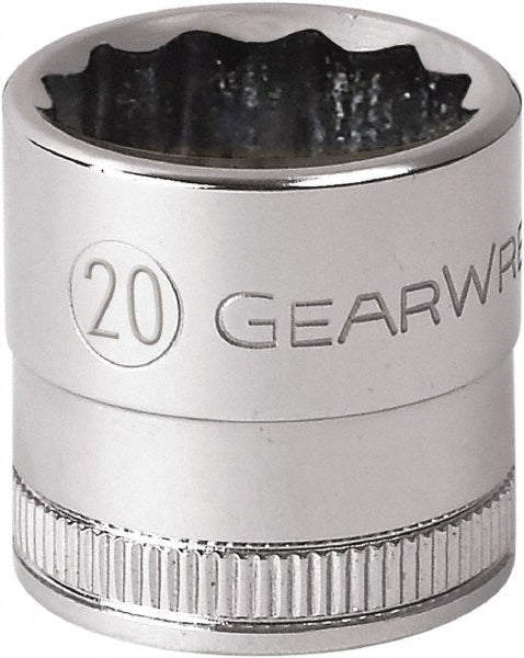 GEARWRENCH 80813 Standard Hand Socket 1/2 Drive, 12 Points, Tether Capable