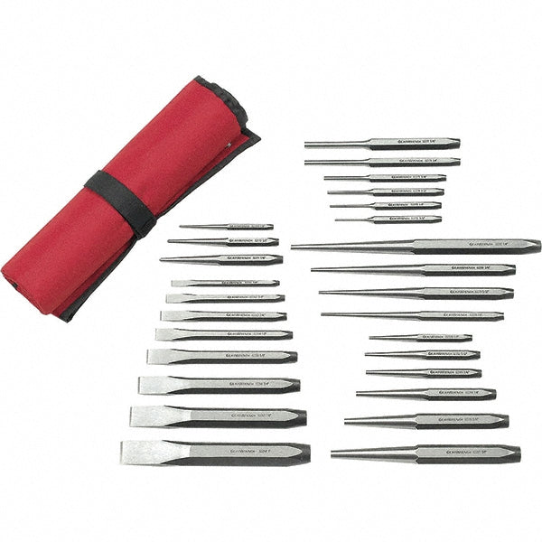 GEARWRENCH 82306 27 Piece Center Punch, Cold Chisel, Starter & Long Taper Punch Set