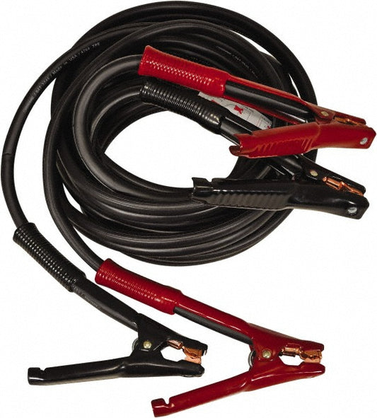 Associated Equipment 6163 Jumper Cables Cable Type Heavy-Duty Booster Cable  Wire Gauge 1/0 AWG  Cable Length 25  Cable Color Black Red  Amperage 800