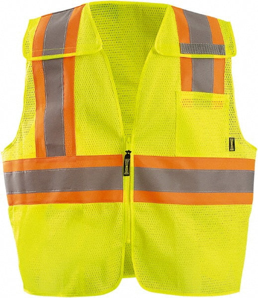 OccuNomix ECO-IMB2T-YL High Visibility Vest  Large, Breakaway Vest,  ANSI Class 2