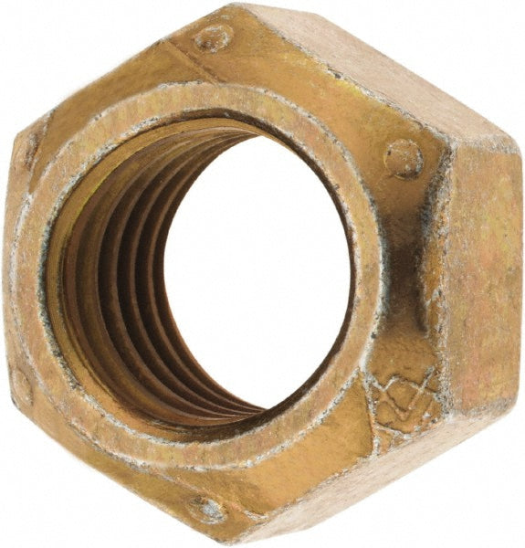 Fasteners  KP66150ZY Hex Lock Nut Distorted Thread, 1-14, Grade C Steel, Zinc Yellow with Wax Finish