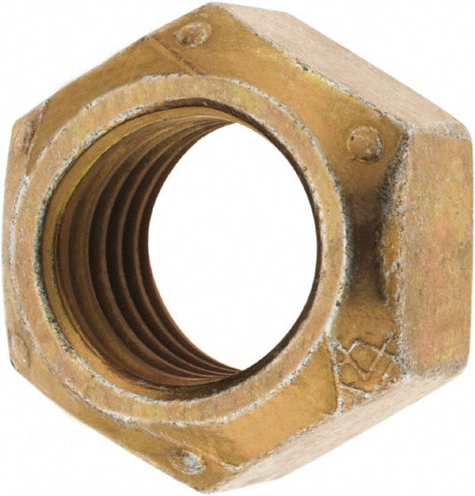 Fasteners  KP66150ZY Hex Lock Nut Distorted Thread, 1-14, Grade C Steel, Zinc Yellow with Wax Finish