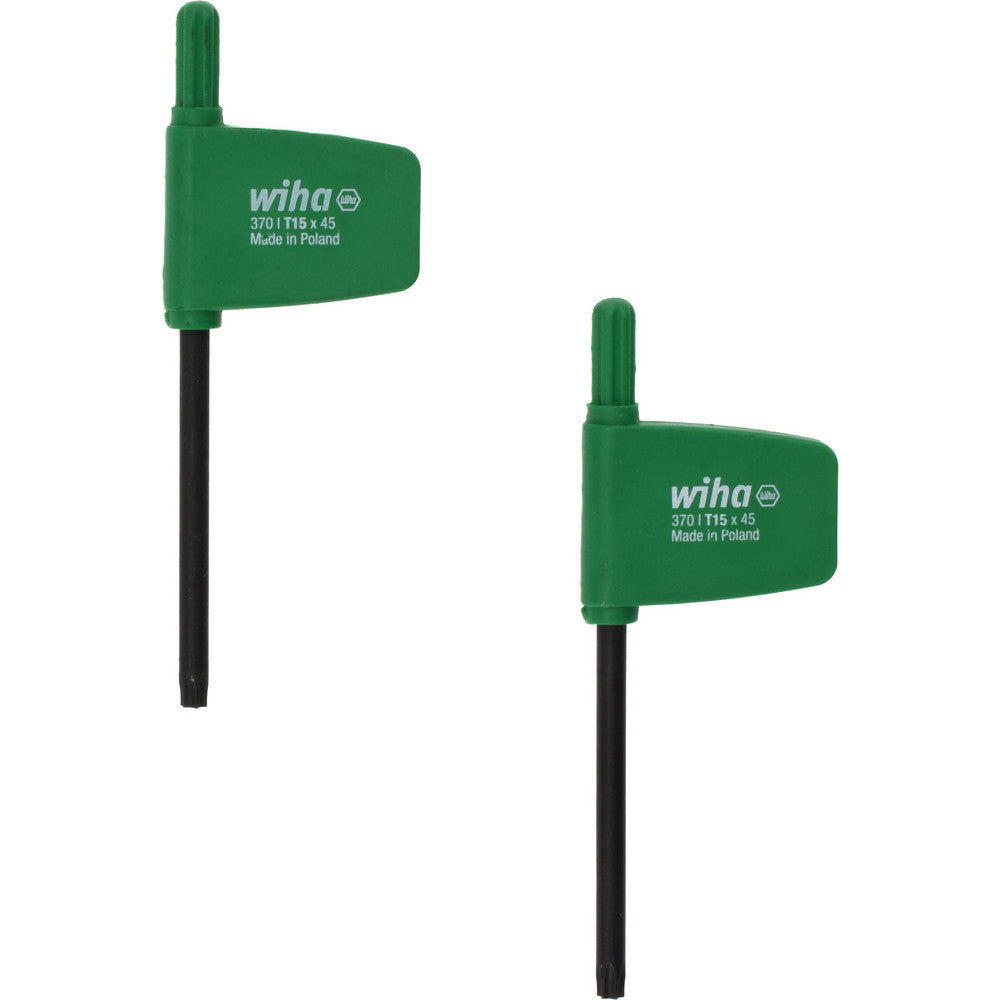 Wiha 37011 Torx Key Flag Handle, T15, 3.1" OAL
