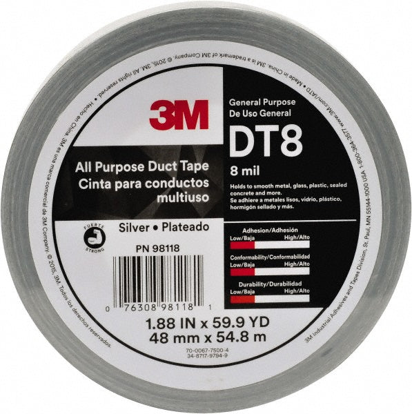3M 7100158377 Duct Tape 2" Wide, 54.8 m Long, 11 mil Thick, Polyethylene Foam