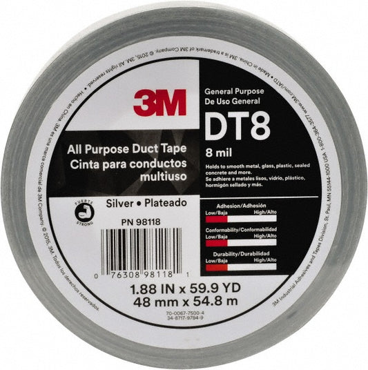 3M 7100158377 Duct Tape 2" Wide, 54.8 m Long, 11 mil Thick, Polyethylene Foam