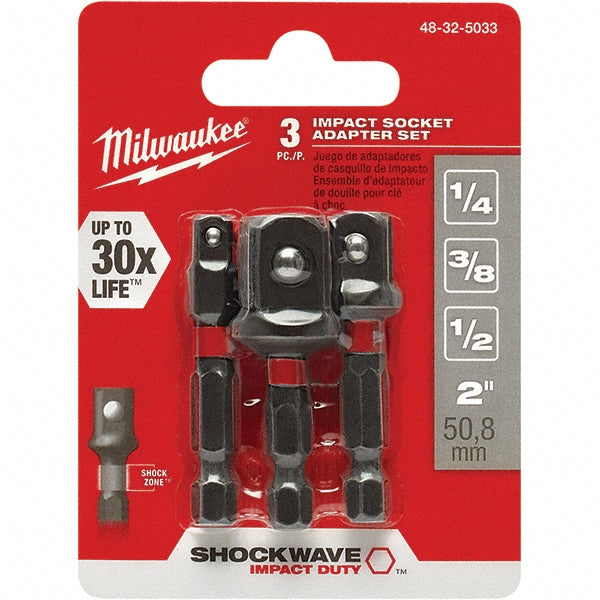 Milwaukee Tool 48-32-5033 3.0 & 3.0 Piece, Impact Socket Adapter
