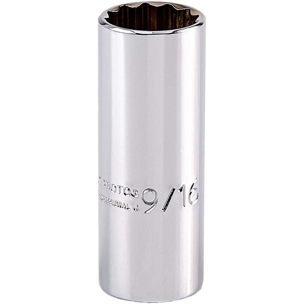 Proto J4718LT Deep Hand Socket 9/16" Socket, 12-Point