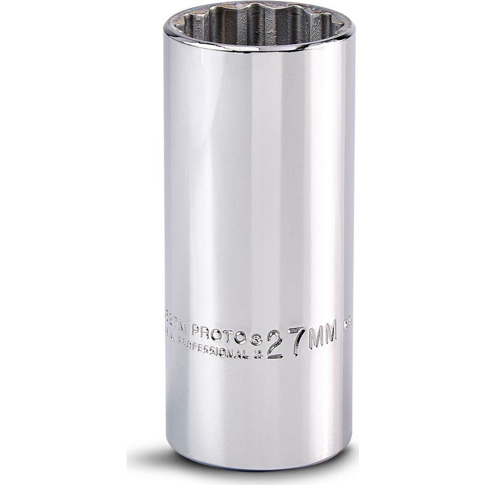 Proto J5327M Deep Hand Socket 27 mm Socket, 12-Point