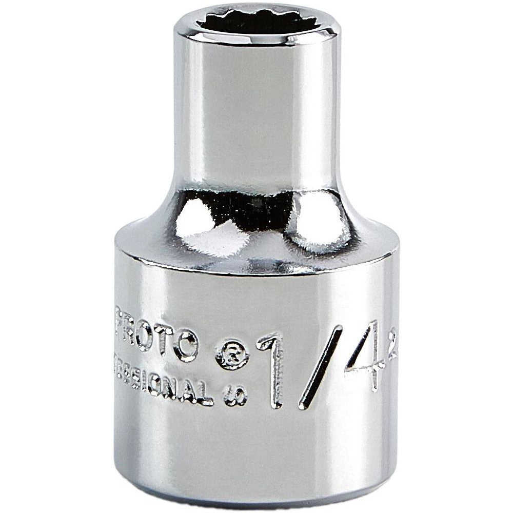 Proto J5208 Hand Socket 1/4" Socket, 12-Point