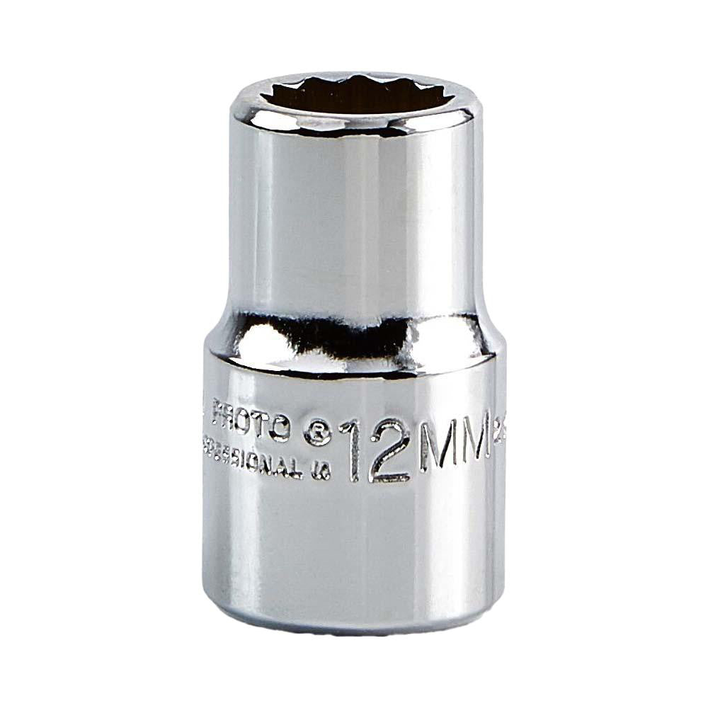 Proto J5412M Hand Socket 12 mm Socket, 12-Point