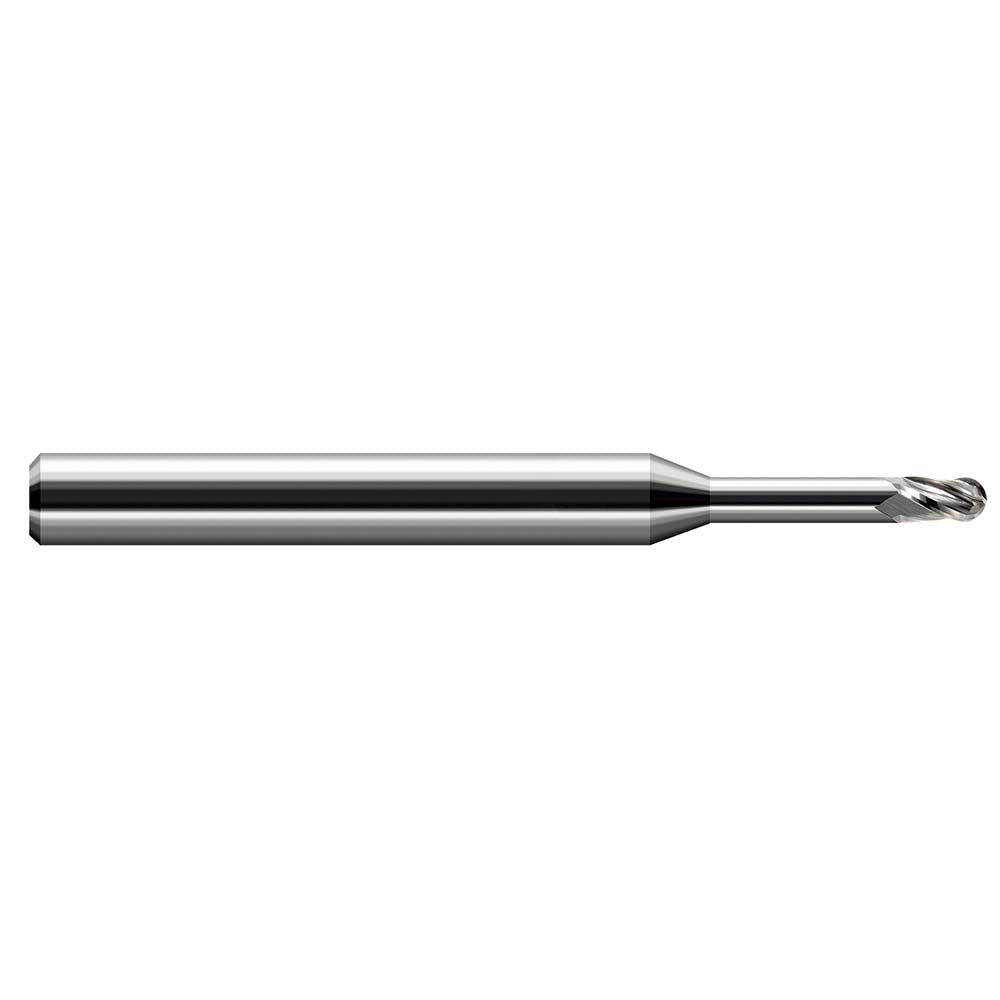 Harvey Tool 860662 Ball End Mill 0.0620" Dia, 0.0930" LOC, 3 Flute, Solid Carbide