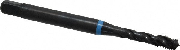 Emuge B0503200.0050 Spiral Flute Tap M5x0.80 Metric Coarse, 3 Flutes, Modified Bottoming, 6H Class of Fit, Cobalt, Oxide Coated