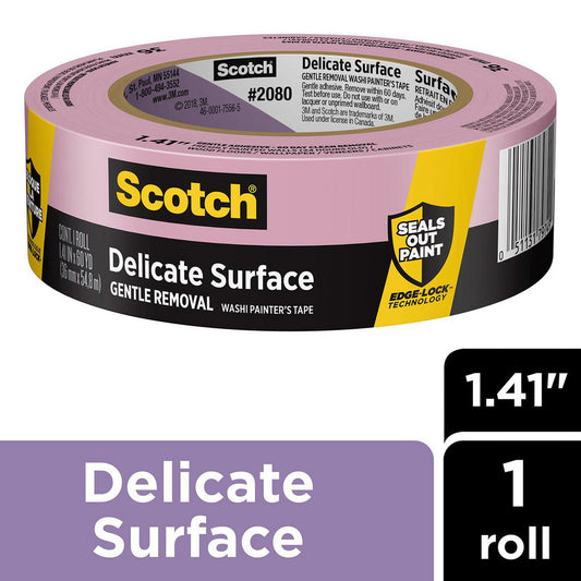 Scotch 7100185010 Masking & Painter's Tape Tape Type Painter's  Tape Material Paper  Length (Meters) 54.800  Thickness (mil) 6.1880  Color Purple  Series 2080-36EC