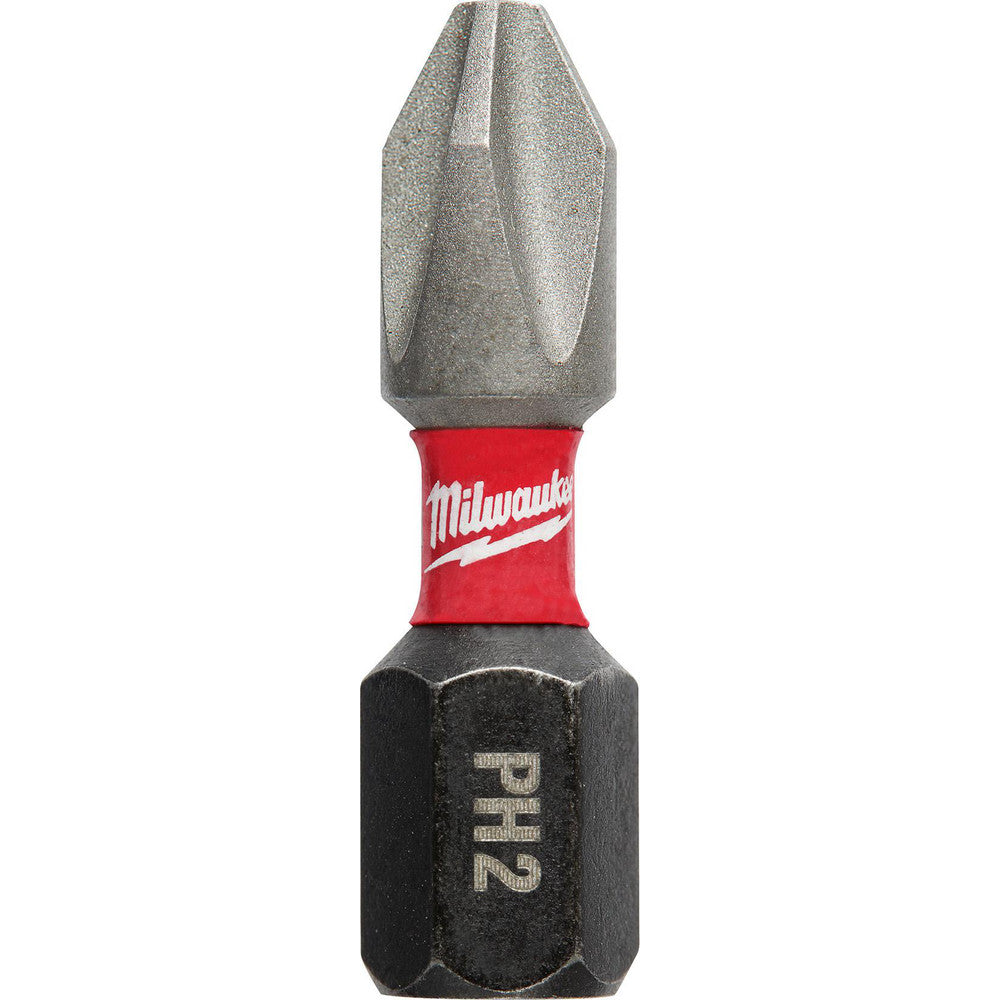Milwaukee Tool 48-32-4881 Phillips Screwdriver Bits Point Size #2  Drive Size (Inch) 1/4  Overall Length (Inch) 1  Material Steel  Tool Type Phillips  