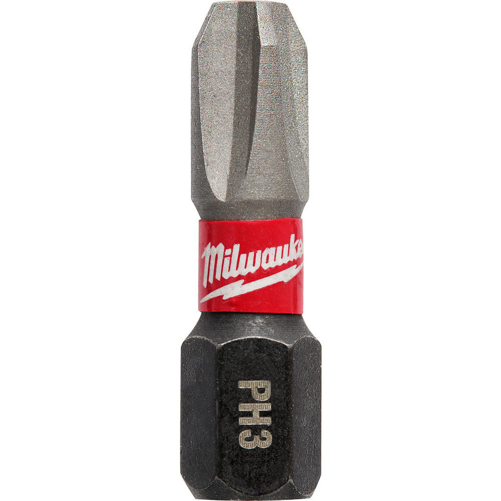Milwaukee Tool 48-32-4882 Phillips Screwdriver Bits Point Size #3  Drive Size (Inch) 1/4  Overall Length (Inch) 1  Material Steel  Tool Type Phillips  