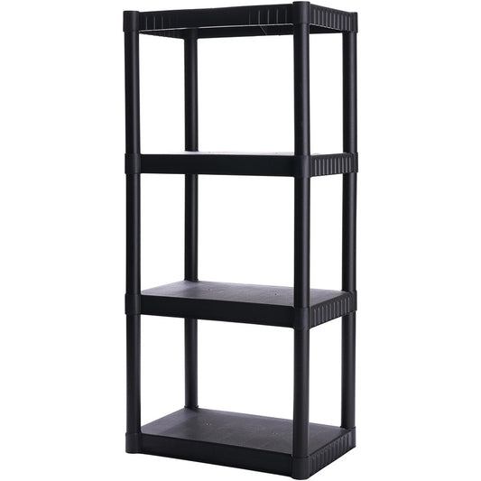 Plano Molding PLA9177SB Plastic Shelving Shelving Type Free Standing  Shelf Style Solid  Shelf Type Fixed  Shelf Capacity 50  Overall Height 48in  Overall Width 23in