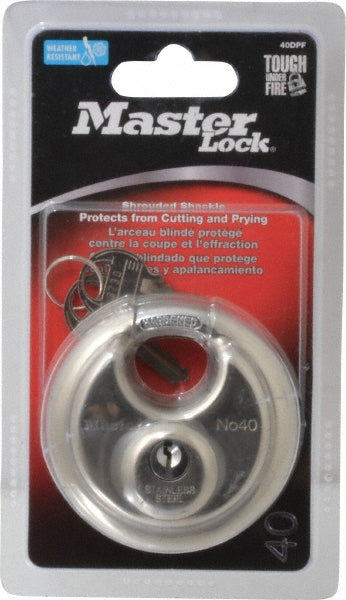Master Lock 40DPF Padlock Stainless Steel, Keyed Different, 2-3/4" Wide