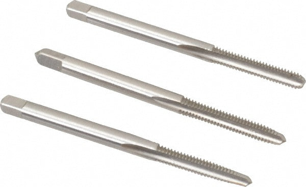 Cleveland C54191 Tap Set #5-40 UNC, 3 Flute, Bottoming Plug & Taper, High Speed Steel, Bright Finish