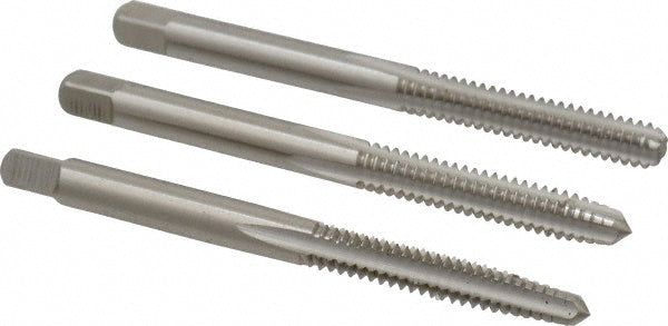Cleveland C54332 Tap Set #10-24 UNC, 3 Flute, Bottoming Plug & Taper, High Speed Steel, Bright Finish