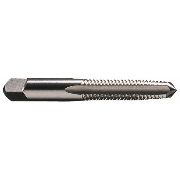 Hertel K008144AS Straight Flute Tap #6-32 UNC, 3 Flute, Taper Chamfer, High-Speed Steel, Bright/Uncoated Finish