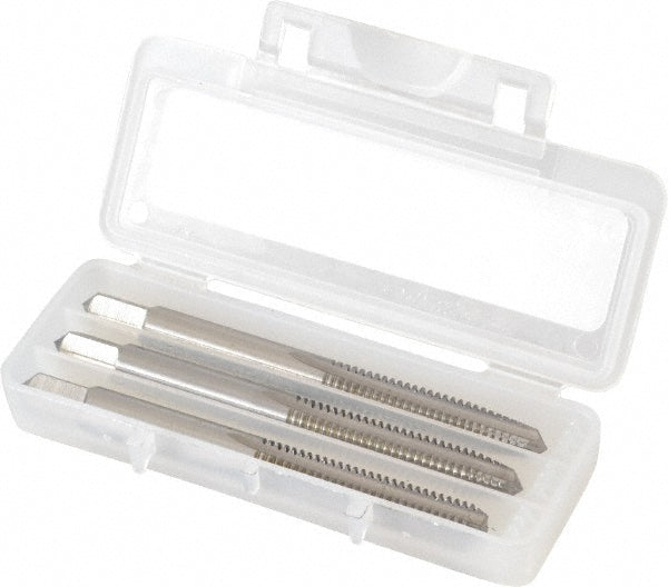 Cleveland C54388 Tap Set #12-24 UNC, 4 Flute, Bottoming Plug & Taper, High Speed Steel, Bright Finish