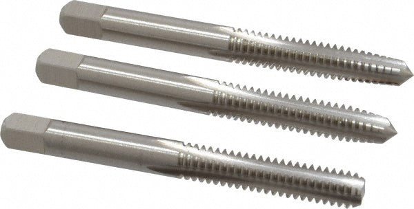 Cleveland C54460 Tap Set 1/4-20 UNC, 4 Flute, Bottoming Plug & Taper, High Speed Steel, Bright Finish