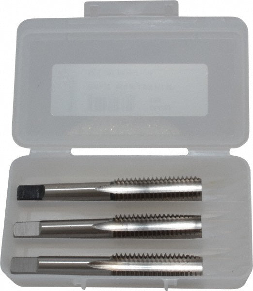 Cleveland C54762 Tap Set 9/16-12 UNC, 4 Flute, Bottoming Plug & Taper, High Speed Steel, Bright Finish