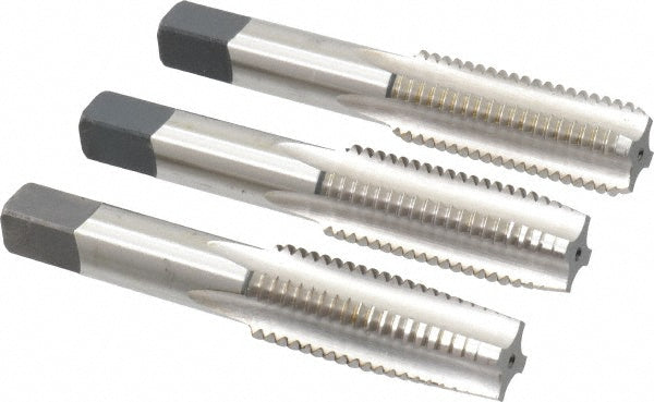 Cleveland C54841 Tap Set 3/4-10 UNC, 4 Flute, Bottoming Plug & Taper, High Speed Steel, Bright Finish
