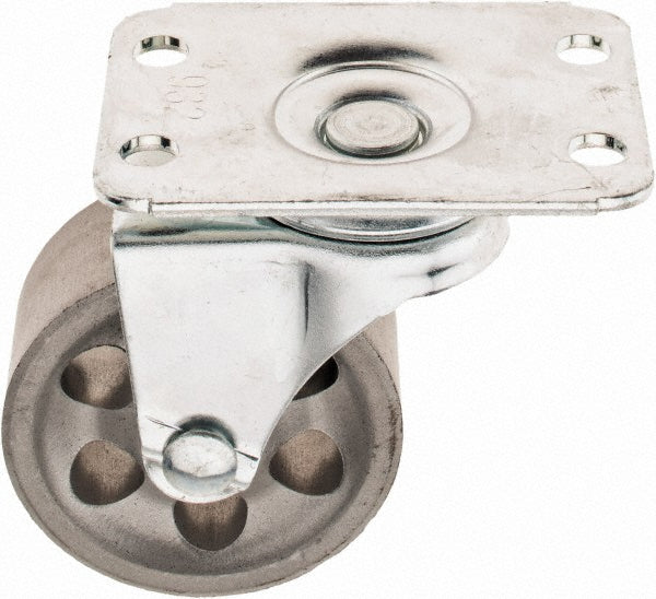 E.R. Wagner 9F4852011000193 Swivel Top Plate Caster Cast Iron, 2" Wheel Dia, 13/16" Wheel Width, 125 lb Capacity, 2-5/8" OAH