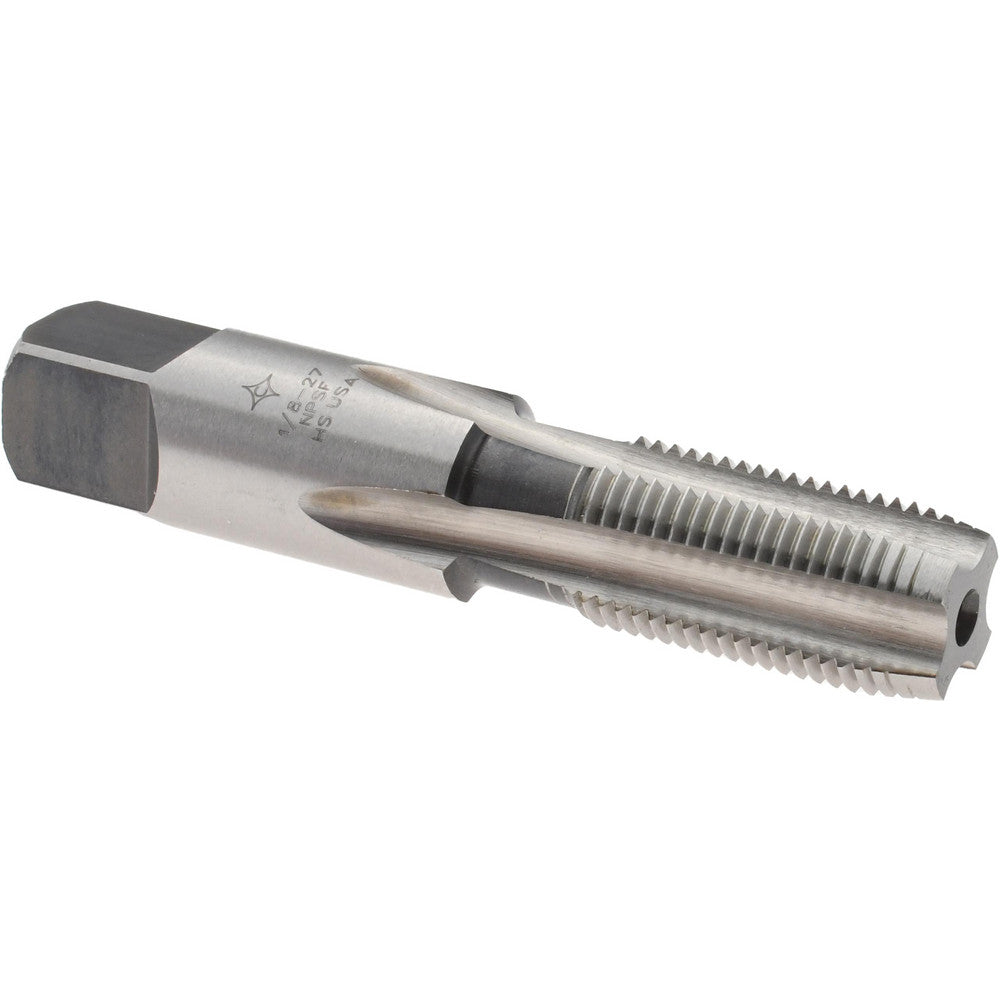 Cleveland C64130 Standard Pipe Tap 1/8-27, NPSF, 4 Flutes, High Speed Steel, Bright/Uncoated
