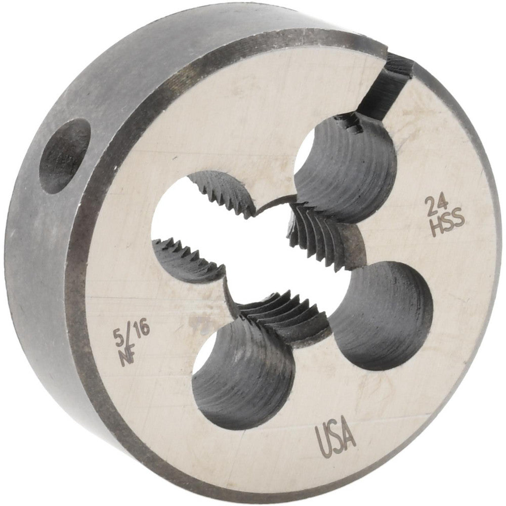 Cle-Line C65809 Round Die 5/16-24, 1" OD, High Speed Steel