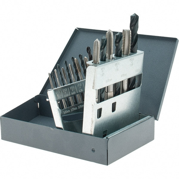 Chicago-Latrobe 52541 Tap & Drill Set M2.5 x 0.45 to M12 x 1.75 Taps, 2.05 to 10.2 mm Drills