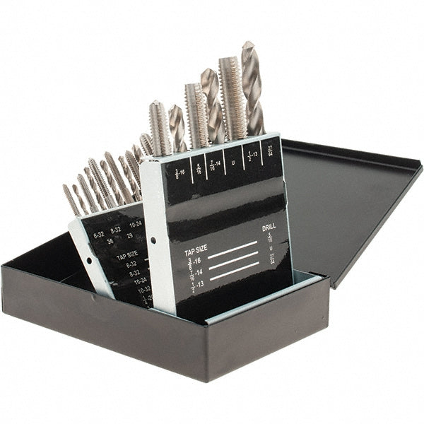 Chicago-Latrobe 52580 Tap & Drill Set #6-32 to 1/2-13 Taps, 5/16 to 27/64" Drills