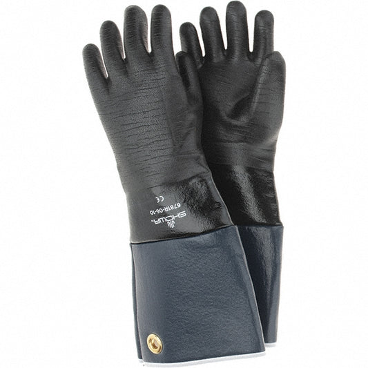SHOWA 6781R-06-10 Chemical Resistant Gloves SHOWA® Neoprene, Neoprene, Unsupported, General Purpose Chemical Resistant Gloves