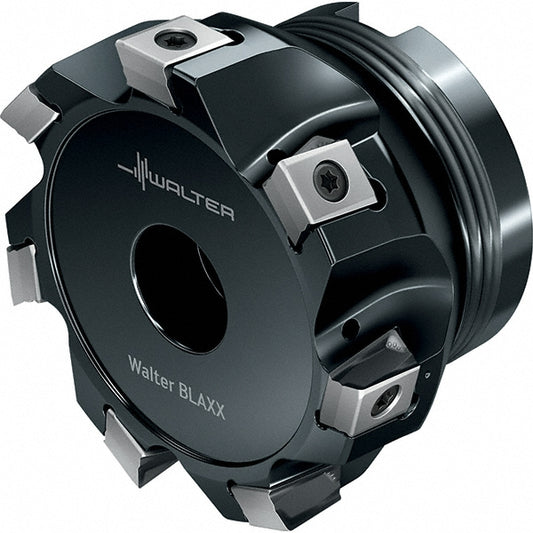Walter 6195919 2" Cut Diam, 3/4" Arbor Hole Diam, 0.48" Max Depth, Indexable Square-Shoulder Face Mill