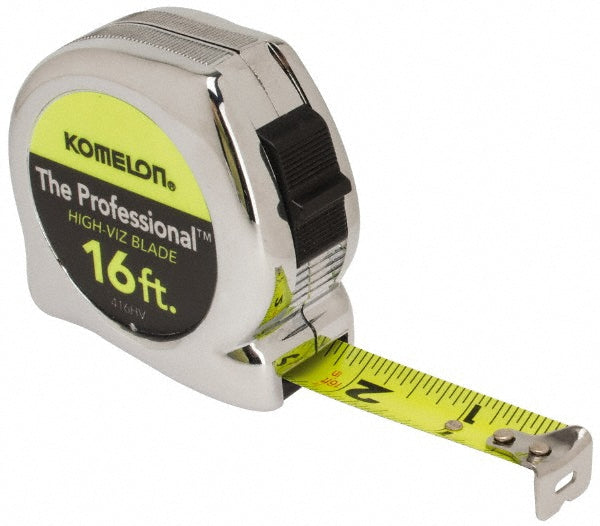 Komelon 416HV Tape Measure 16' Long, 3/4" Width, Yellow Blade