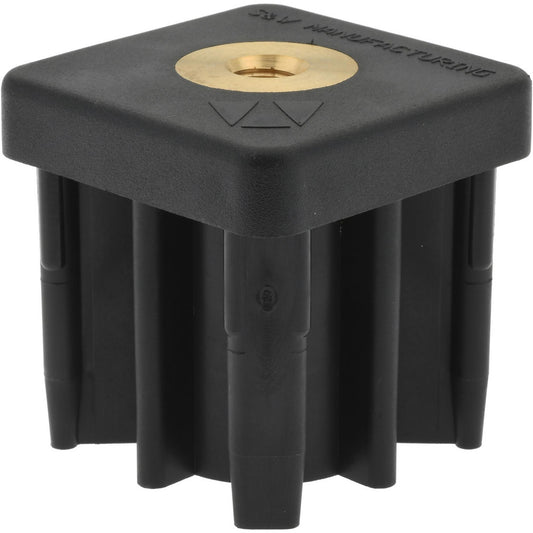 Gibraltar TE2-3A-G 2" Tube, 3/8-16 Thread, 1,800 Lb Capacity, Square Tube End