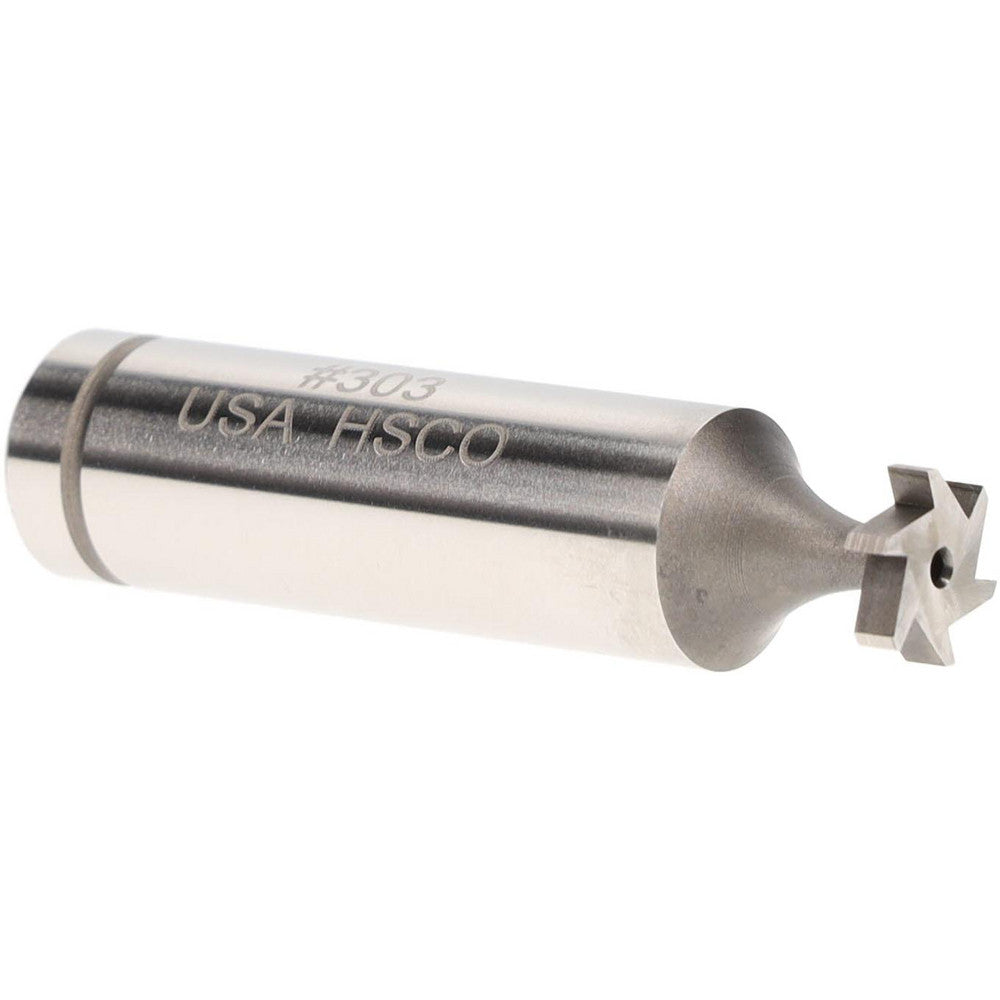 Moon Cutters Co. CKY300 Woodruff Keyseat Cutter 0.375" Cut Dia, 0.0938" Cut Width, 1/2" Shank Dia, Straight Tooth